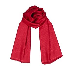 [SOLD] Givenchy Burgundy Maroon 100% Silk Scarf